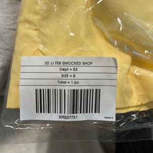 Yellow and white smocked Janie and Jack dress